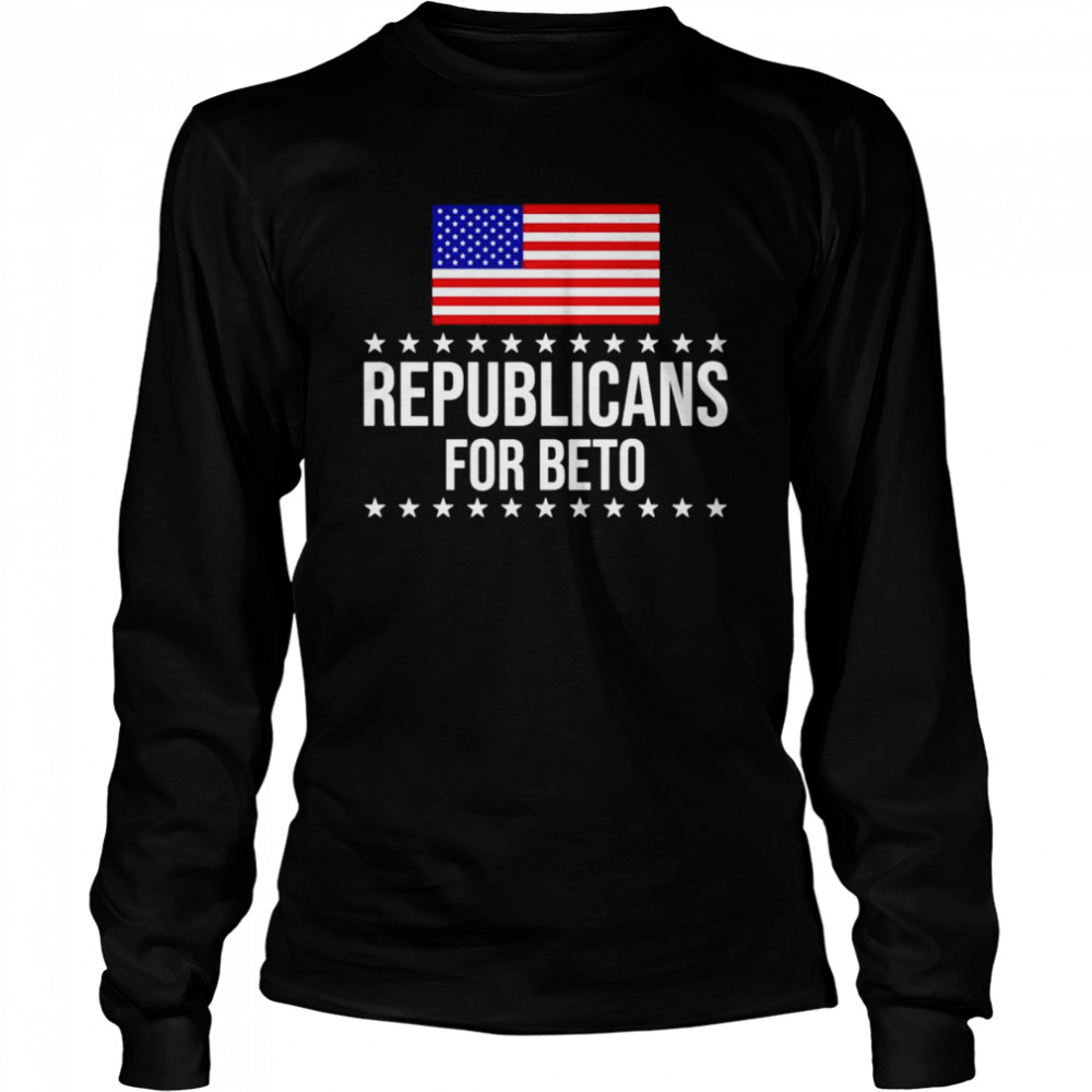 Republicans For Beto American flag shirt Long Sleeved T-shirt