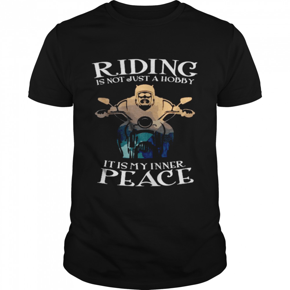 Riding Is Not Just A Hobby It Is My Inner Peace Black Classic Men's T-shirt