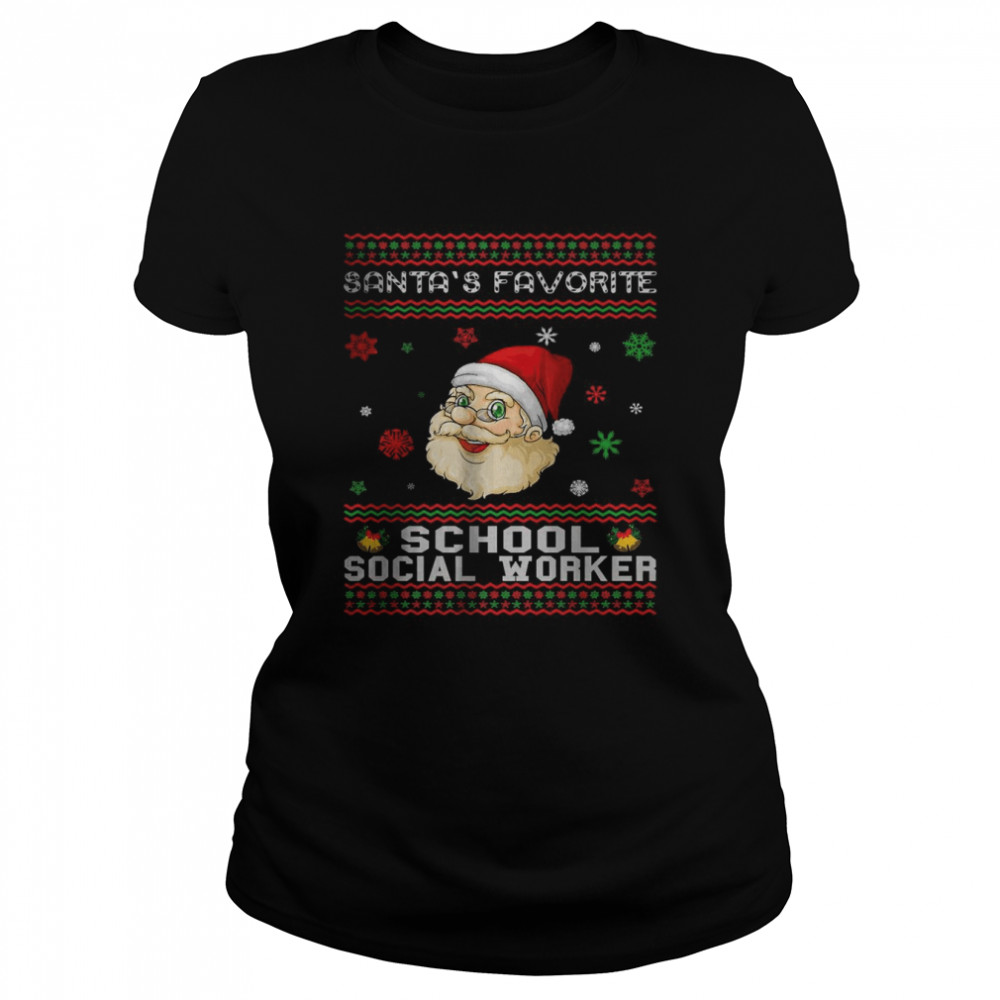 Santa’s Favorite Social Worker Christmas T- Classic Women's T-shirt