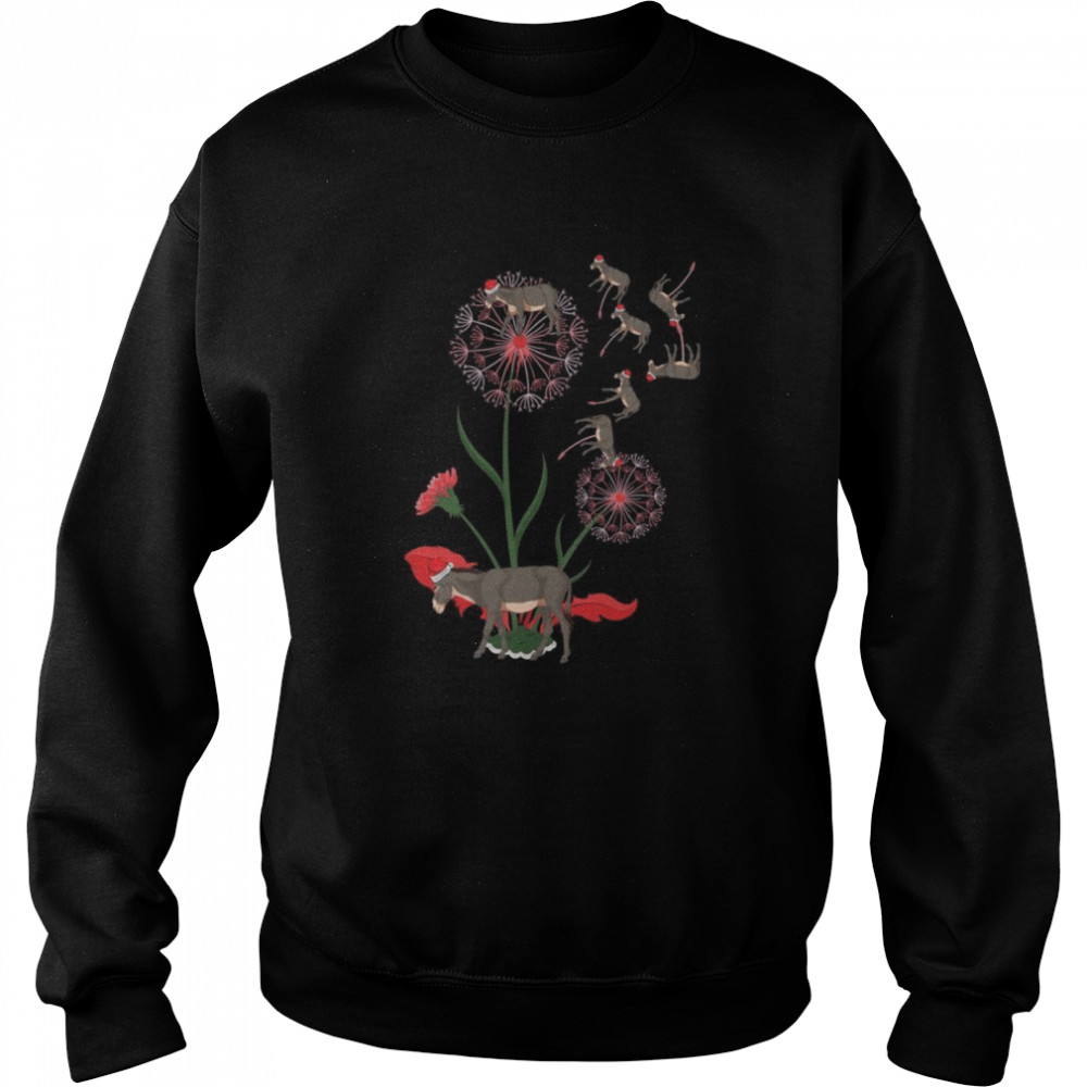 Tierliebhaber Bauernhof Tier Weihnachten Pusteblume Esel Unisex Sweatshirt