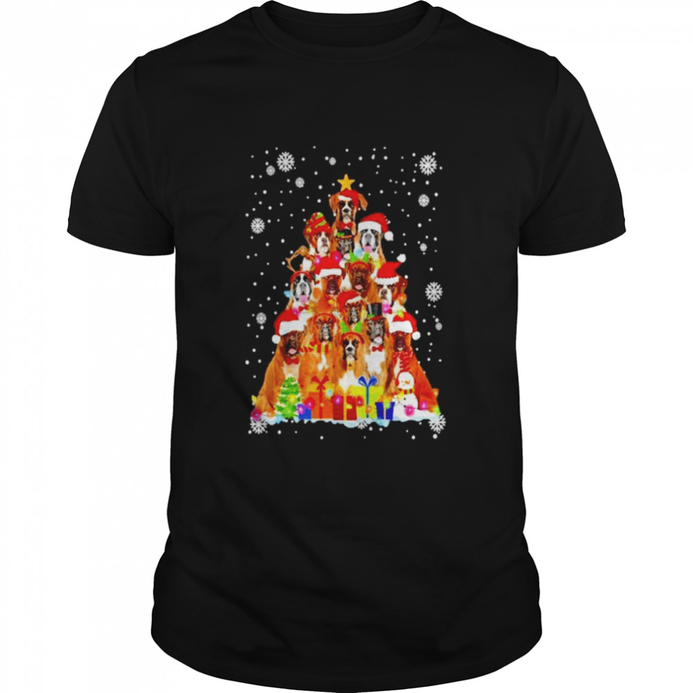 Boxer Christmas Tree shirt Classic Men's T-shirt