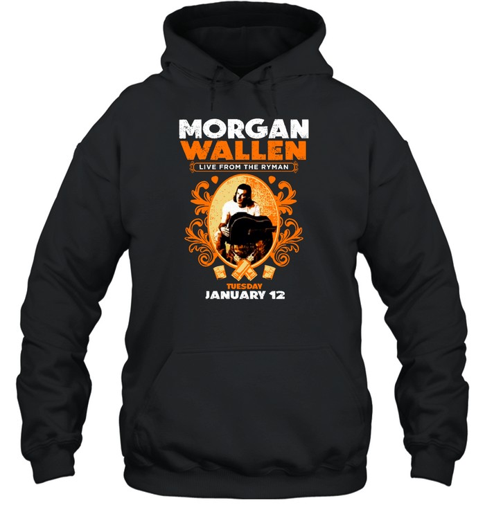 Morgan Wallen Dark Grey Ryman Event Tee Unisex Hoodie