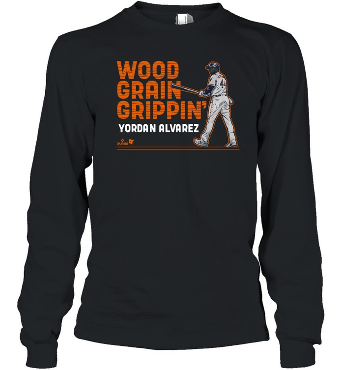 Yordan Alvarez Wood Grain Grippin' Long Sleeved T-shirt