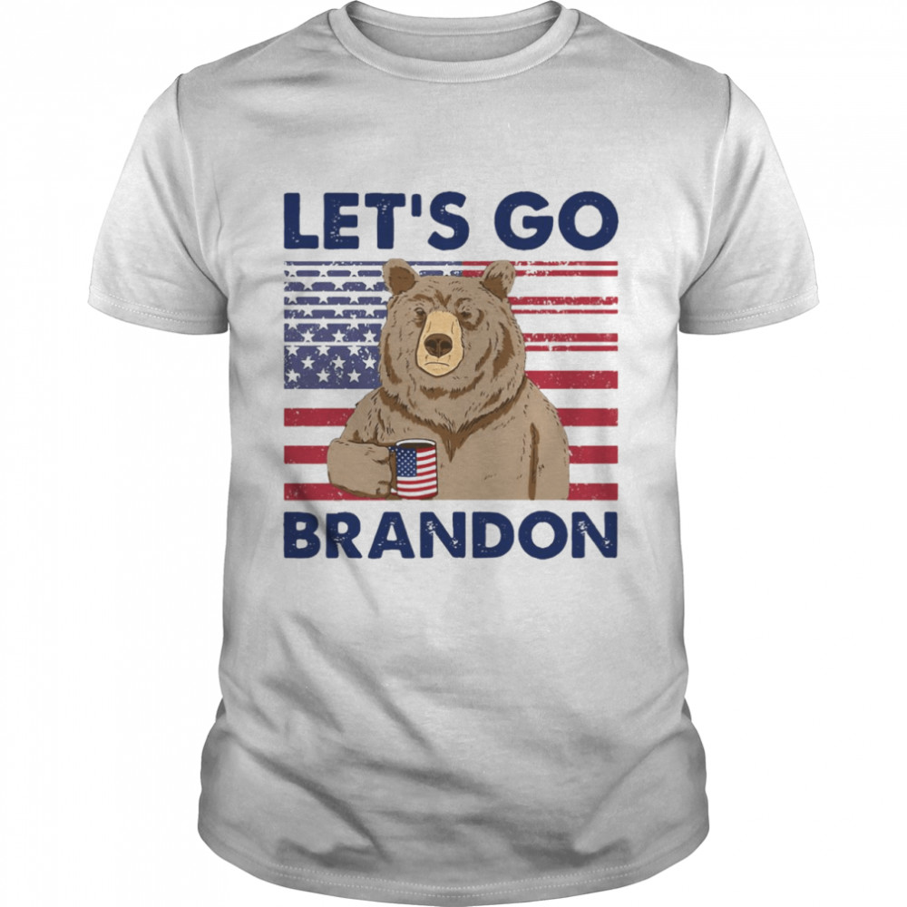 American Flag Bear Let’s Go Brandon 23  Classic Men's T-shirt