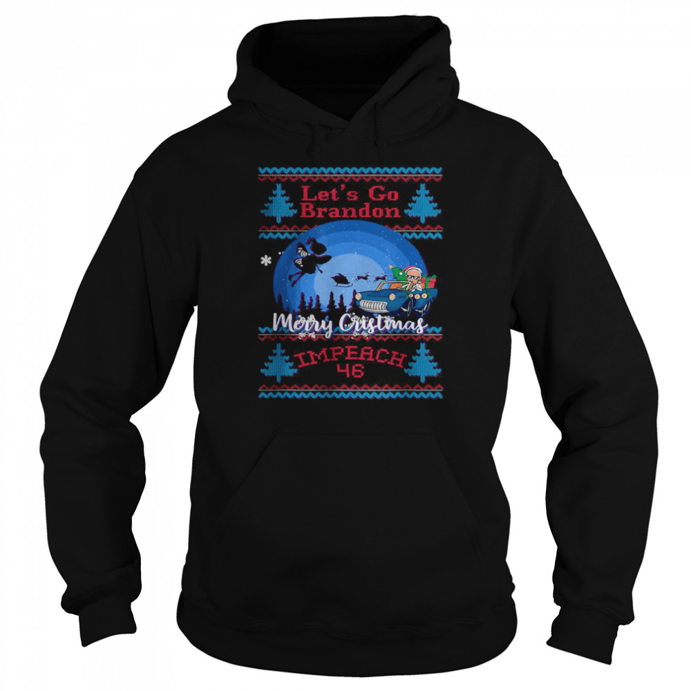 Jingle Joe Biden Santa Impeach 46 Go Brandon USA Christmas T- Unisex Hoodie