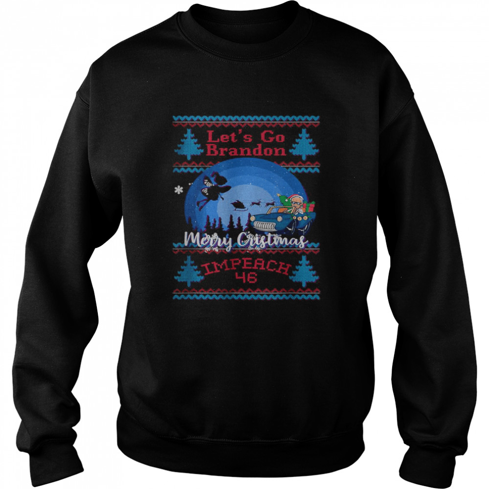 Jingle Joe Biden Santa Impeach 46 Go Brandon USA Christmas T- Unisex Sweatshirt