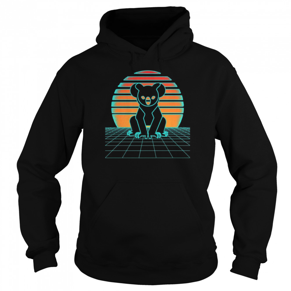 Koala Bear Synthwave Aesthetic 80s Style Animal Unisex Hoodie