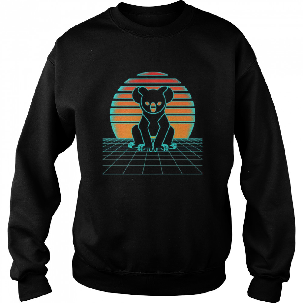 Koala Bear Synthwave Aesthetic 80s Style Animal Unisex Sweatshirt