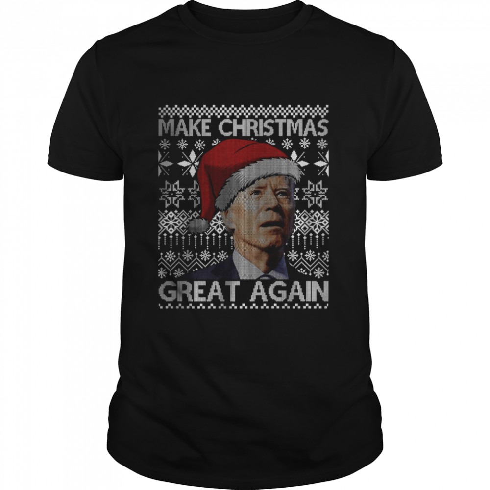 Make Christmas Great Again Anti Biden Ugly Christmas Sweater Classic Men's T-shirt