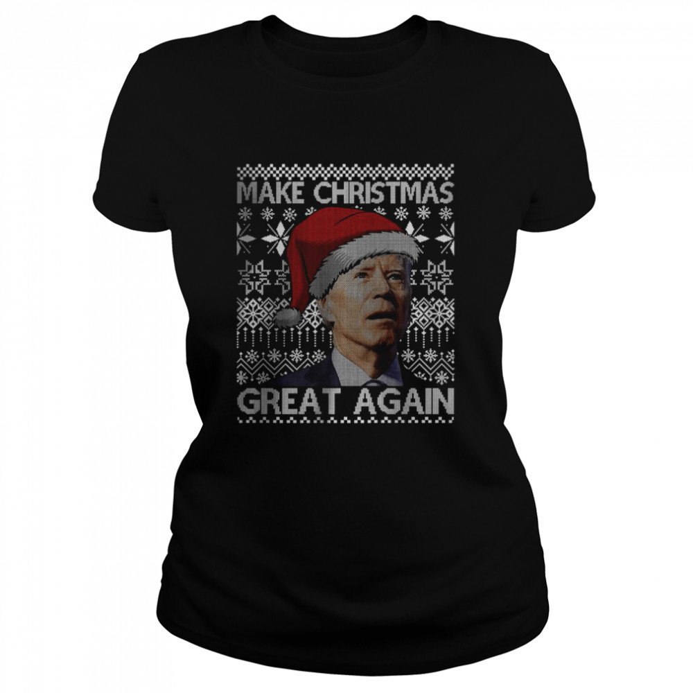 Make Christmas Great Again Anti Biden Ugly Christmas Sweater Classic Women's T-shirt