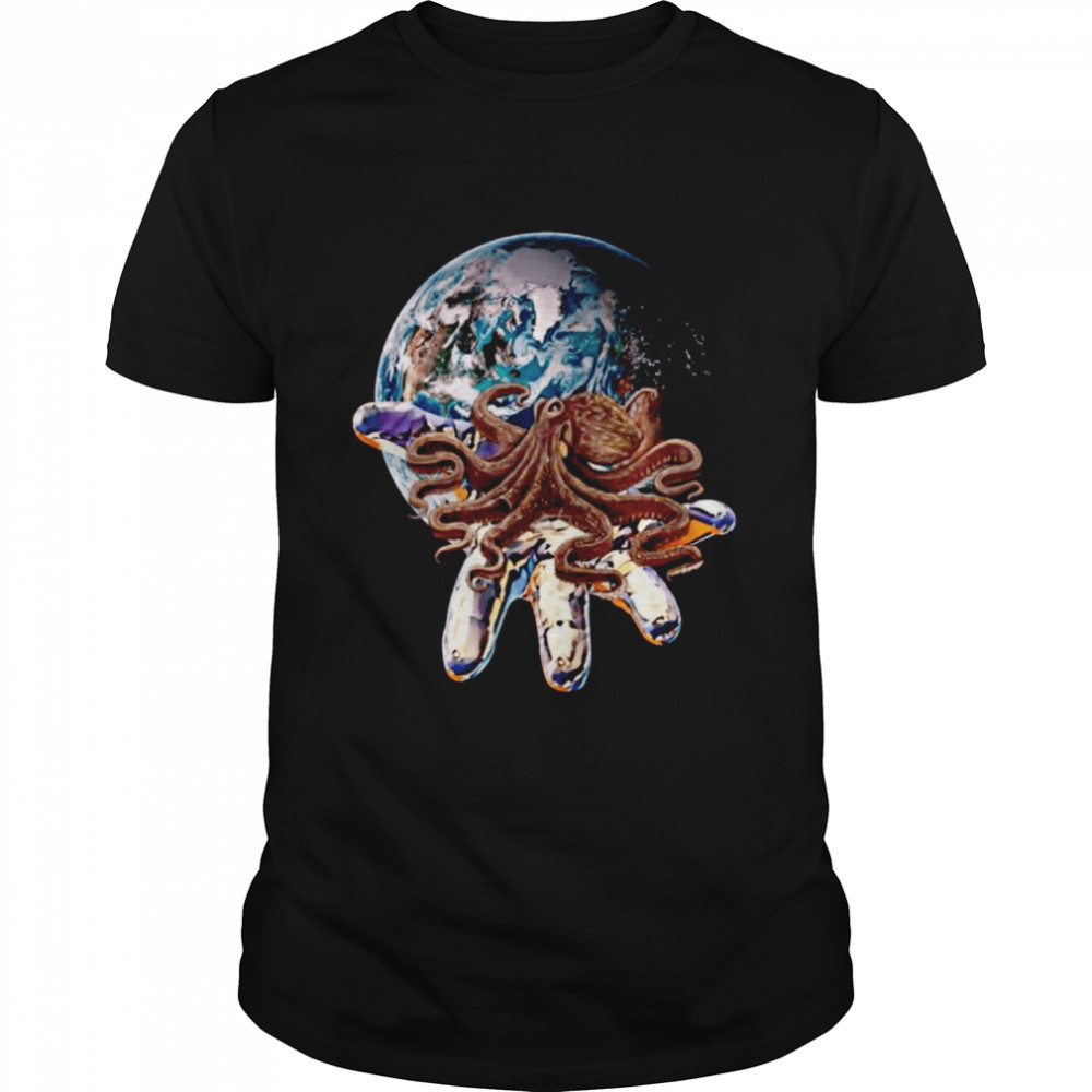 Octopus Tentacle Motif Squid Ocean Animals Design Octopuses Classic Men's T-shirt