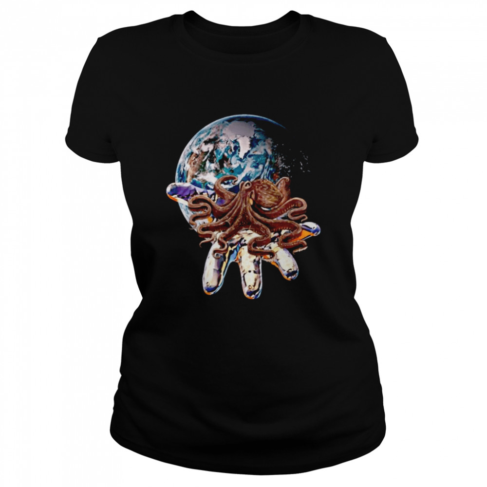 Octopus Tentacle Motif Squid Ocean Animals Design Octopuses Classic Women's T-shirt