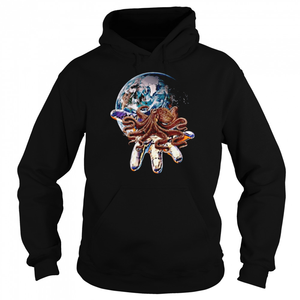 Octopus Tentacle Motif Squid Ocean Animals Design Octopuses Unisex Hoodie