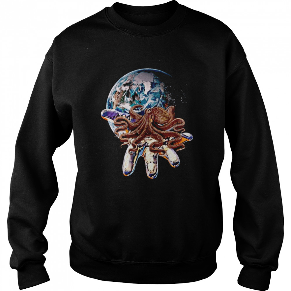 Octopus Tentacle Motif Squid Ocean Animals Design Octopuses Unisex Sweatshirt