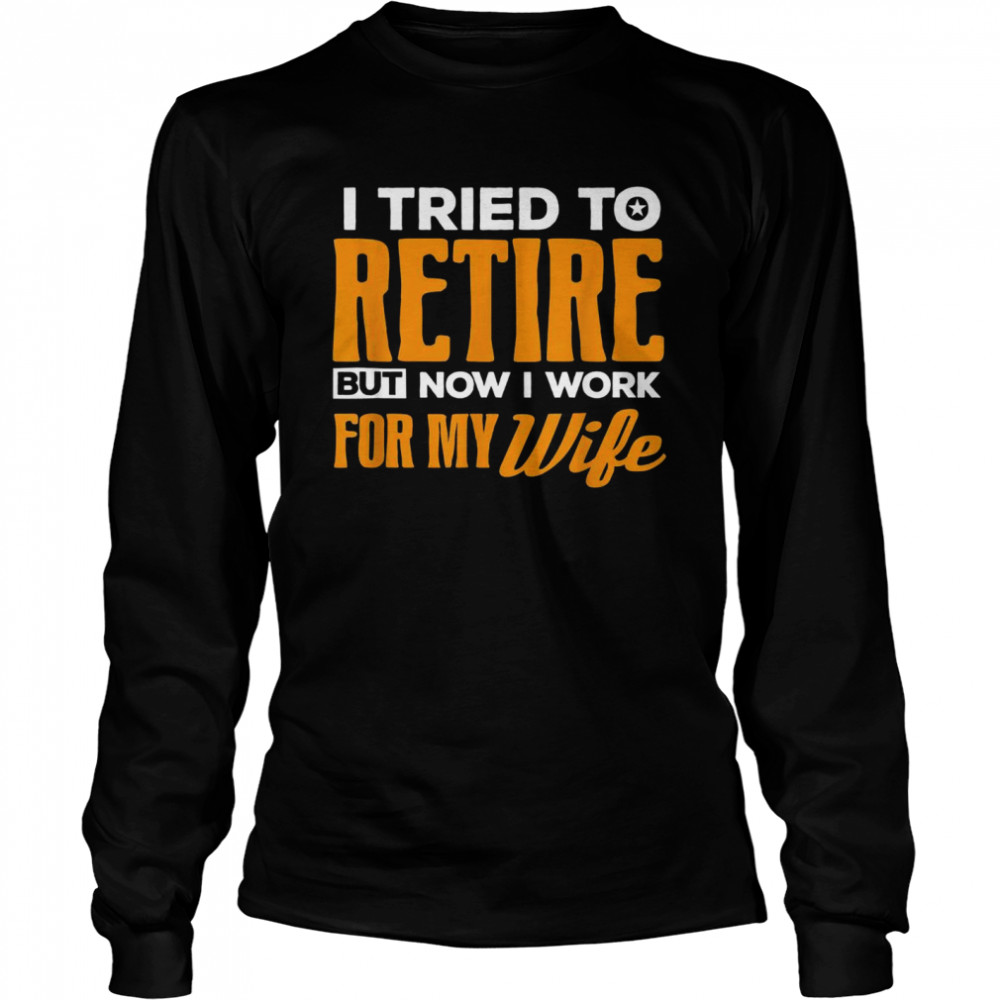 Retired 2022 Husband Wife Retirement Long Sleeved T-shirt