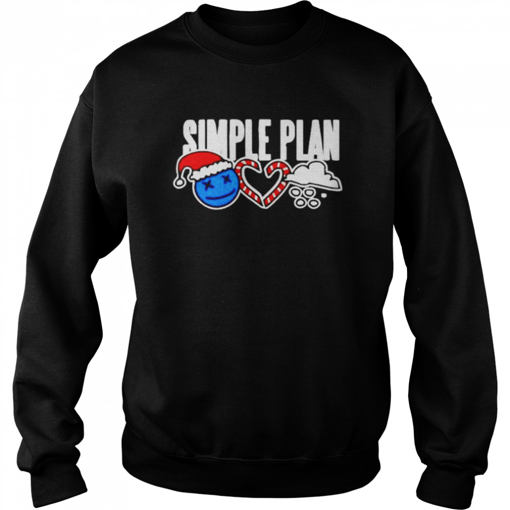 Simple plan christmas 3 icons shirt Unisex Sweatshirt