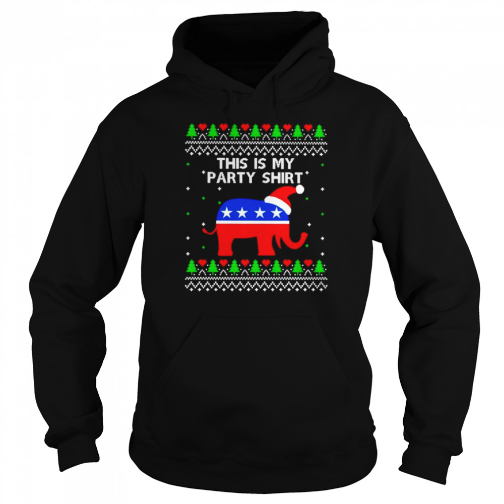 This is my party Christmas shirt Unisex Hoodie