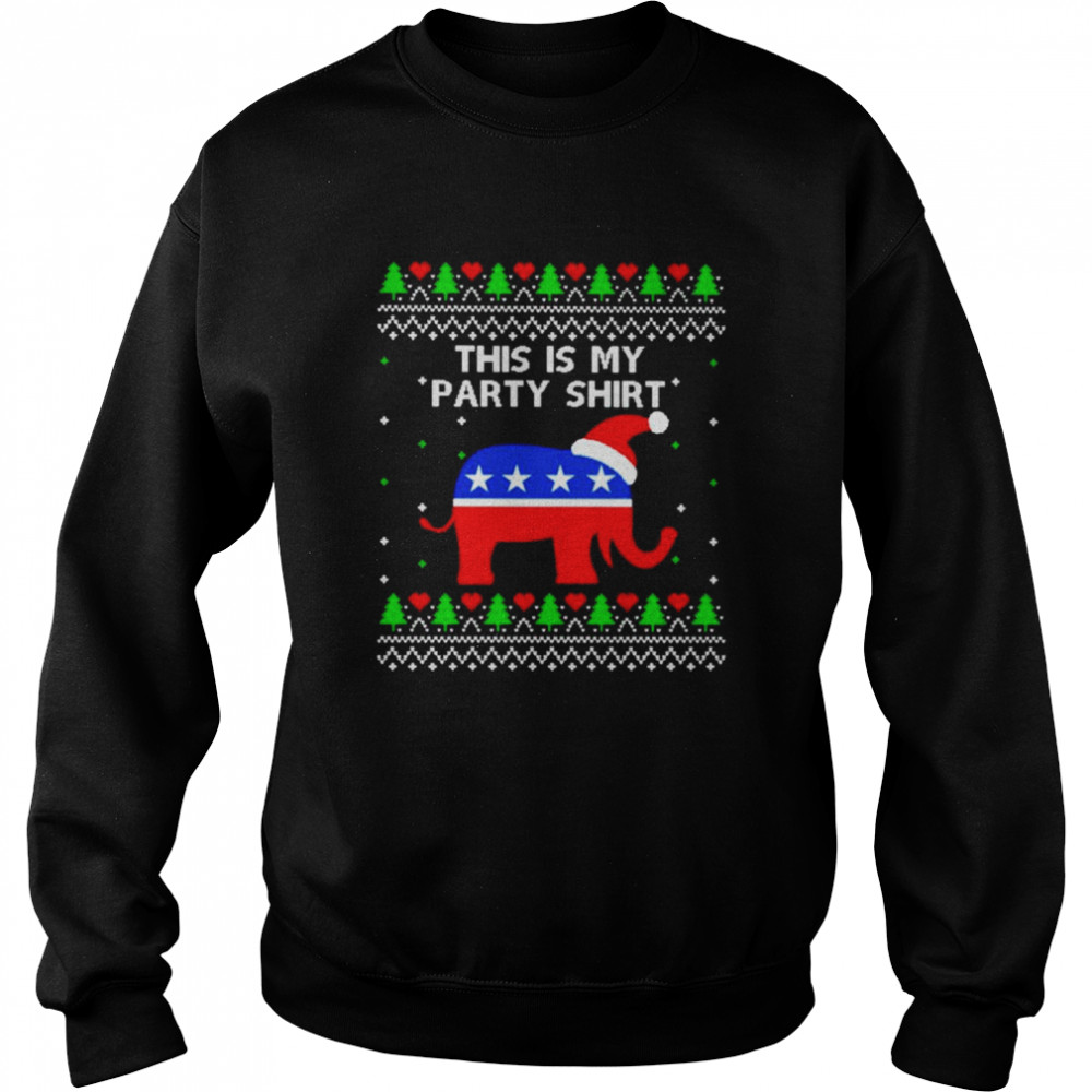 This is my party Christmas shirt Unisex Sweatshirt