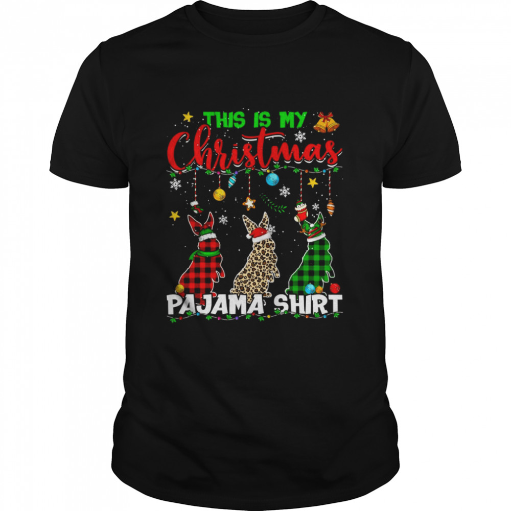 Bunny Xmas Tree Animals This Is My Christmas Pajama  Classic Men's T-shirt