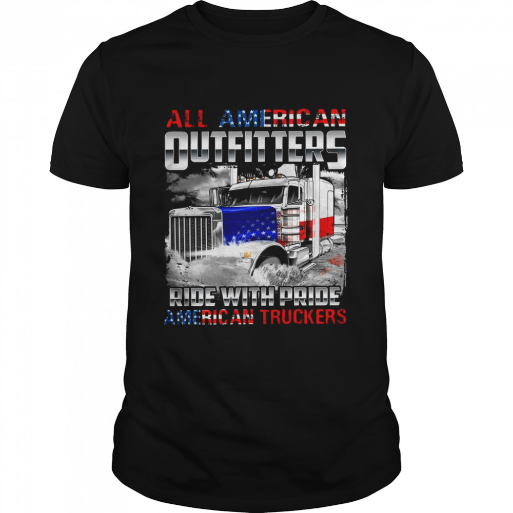 All american outfitters ride with pride american truckers shirt Classic Men's T-shirt