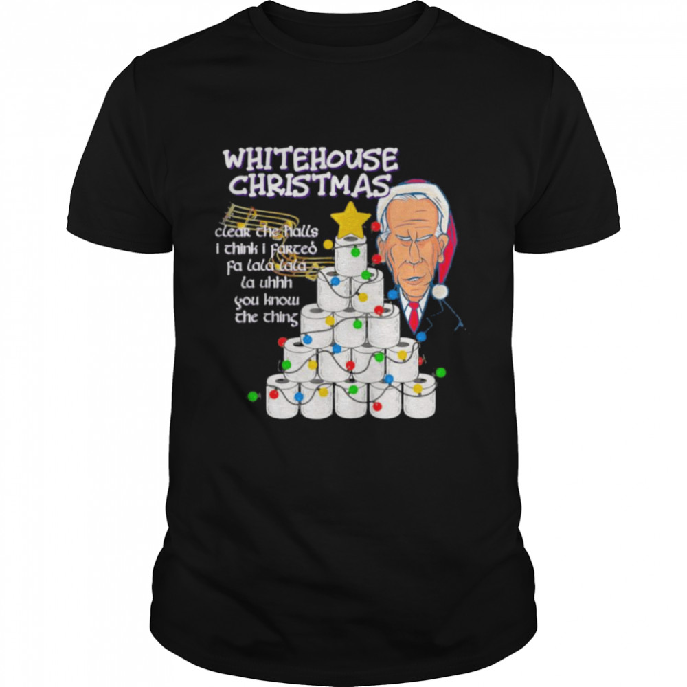 Biden White House Christmas Toilet Paper tree shirt