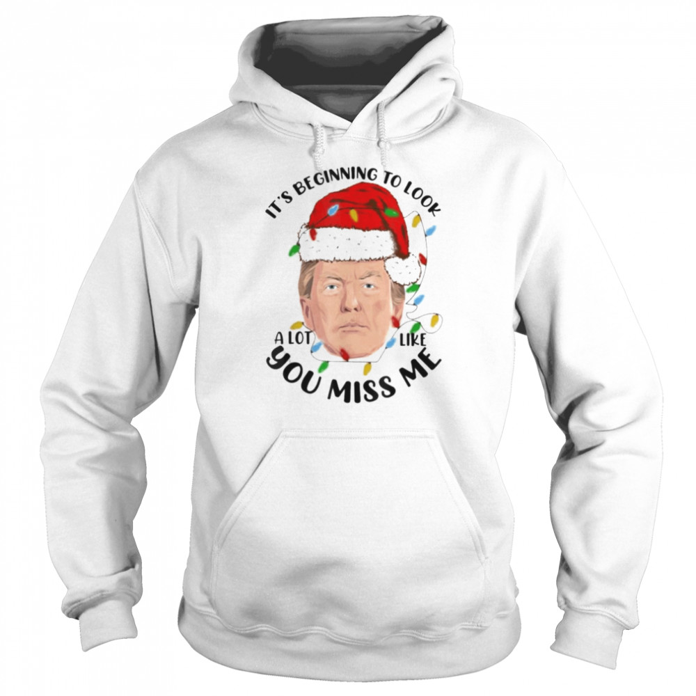 It’s Beginning To Look A Lot Like You Miss Trump meme Christmas Xmas Unisex Hoodie