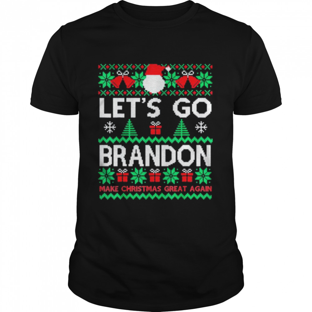 LET’S GO BRANDON Ugly Christmas Sweater Party Trump T-Shirt