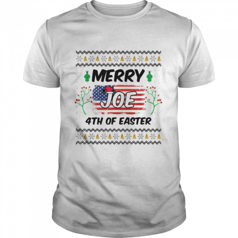 Merry 4th Of Easter Joe Biden Christmas Ugly T- Classic Men's T-shirt