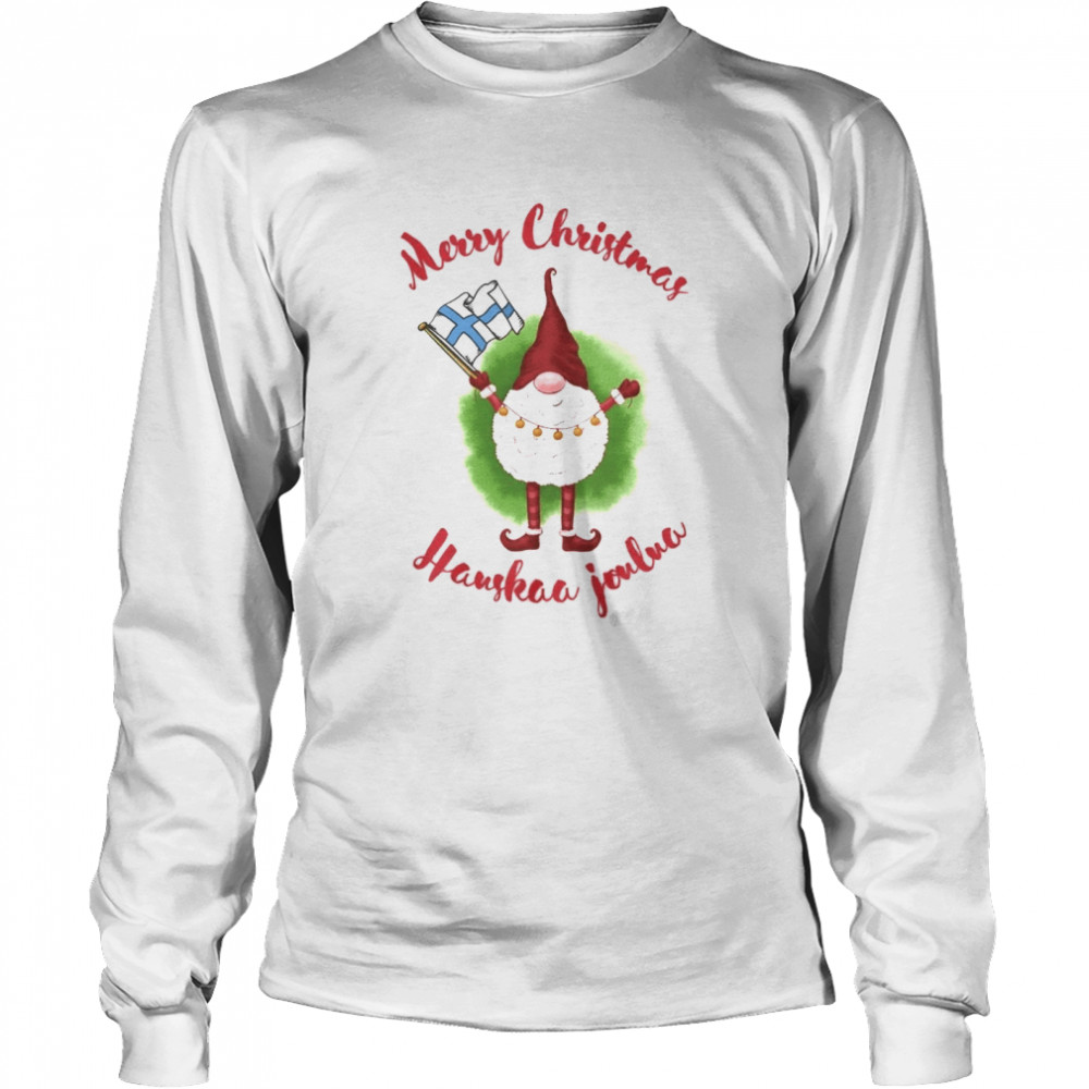 Merry christmas hauskaa joulua shirt Long Sleeved T-shirt