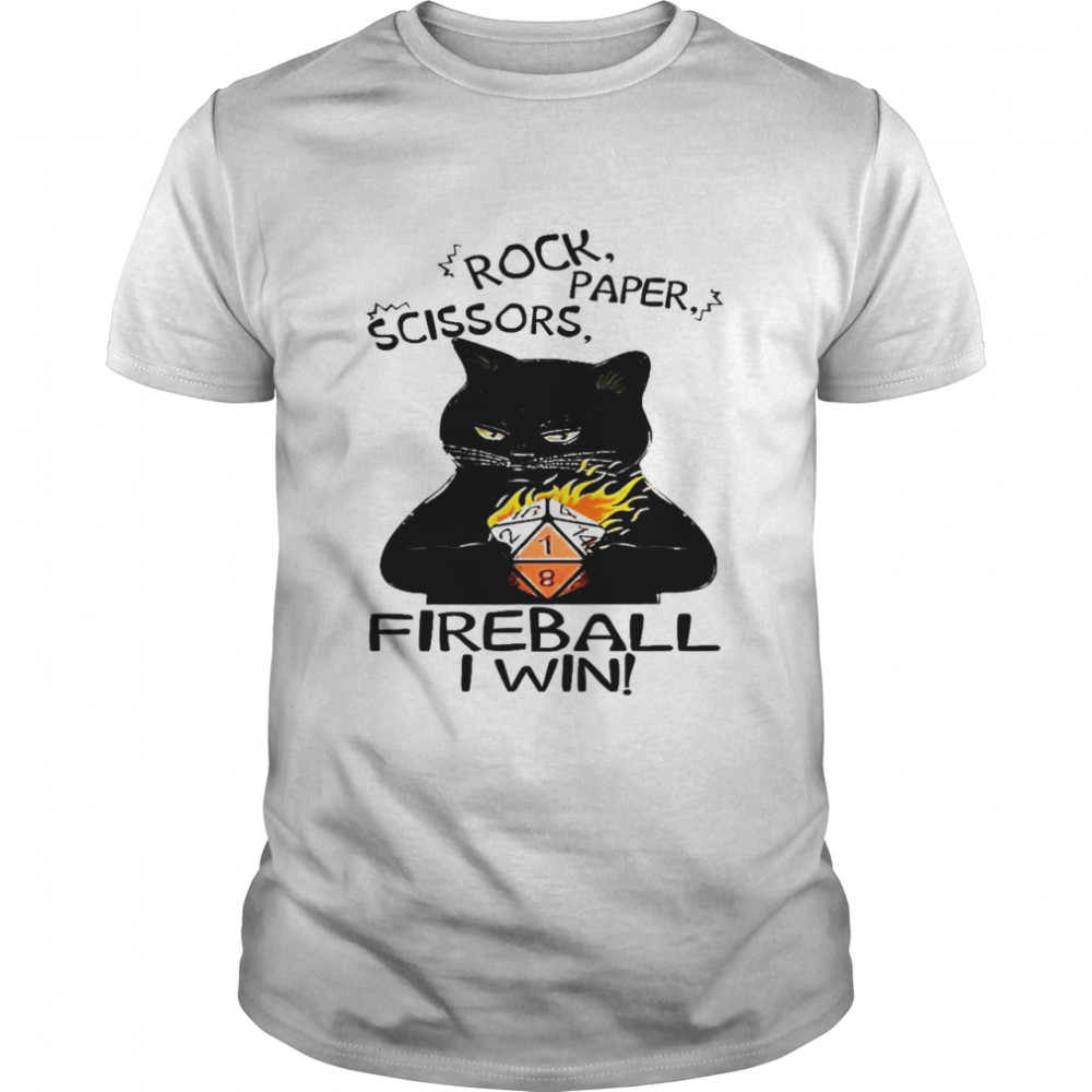 Rock paper scissors fireball i win shirt Classic Men's T-shirt