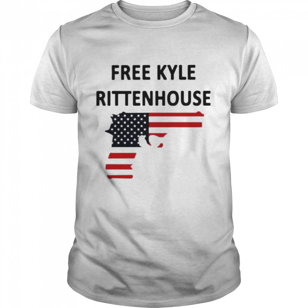 US Flag Free Kyle Rittenhouse Gun USA Flag Classic Men's T-shirt