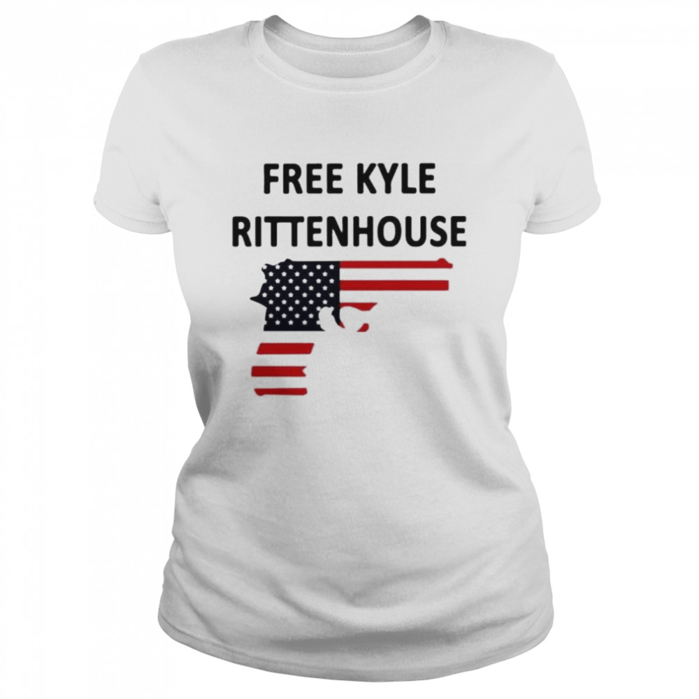 US Flag Free Kyle Rittenhouse Gun USA Flag Classic Women's T-shirt