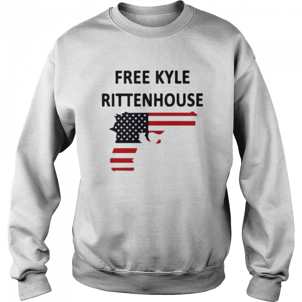 US Flag Free Kyle Rittenhouse Gun USA Flag Unisex Sweatshirt