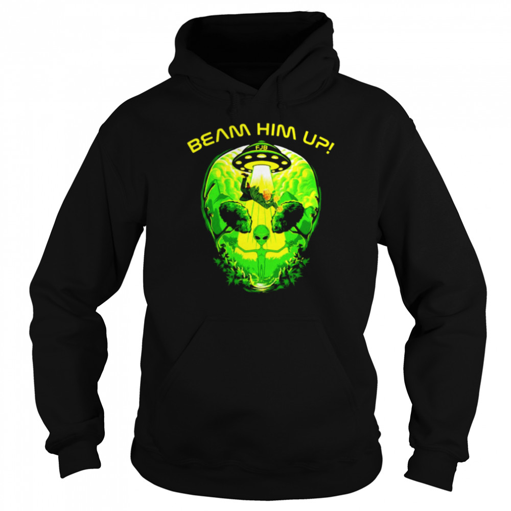 Beam him up Alien UFO Biden FJB T-shirt Unisex Hoodie