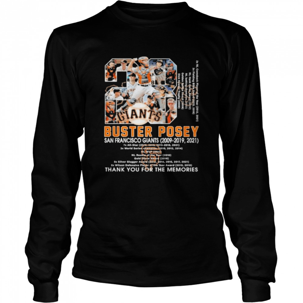 Buster Posey San Francisco Giants 28 Years Anniversary Long Sleeved T-shirt