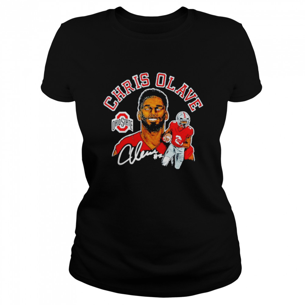 Chris Olave Ohio State Buckeyes signature T-shirt Classic Women's T-shirt