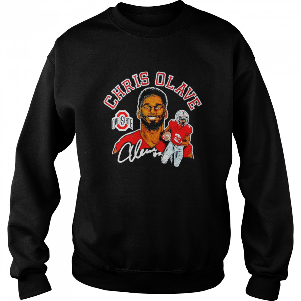 Chris Olave Ohio State Buckeyes signature T-shirt Unisex Sweatshirt