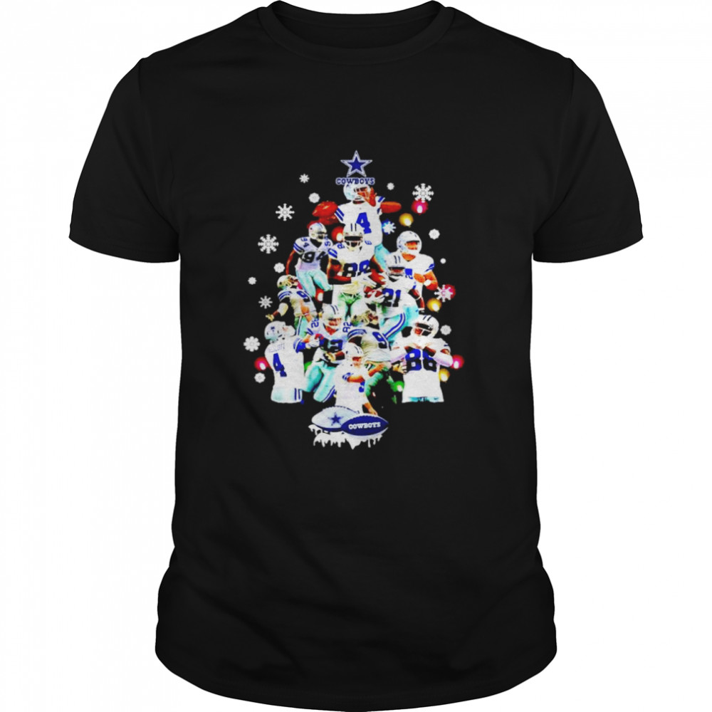 Dallas Cowboys All Player Christmas Tree T-shirt Classic Men's T-shirt