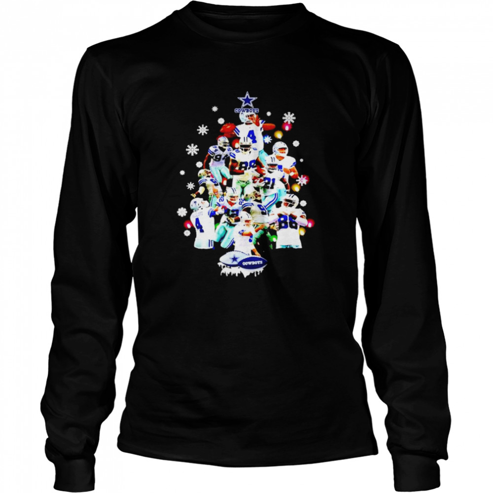 Dallas Cowboys All Player Christmas Tree T-shirt Long Sleeved T-shirt