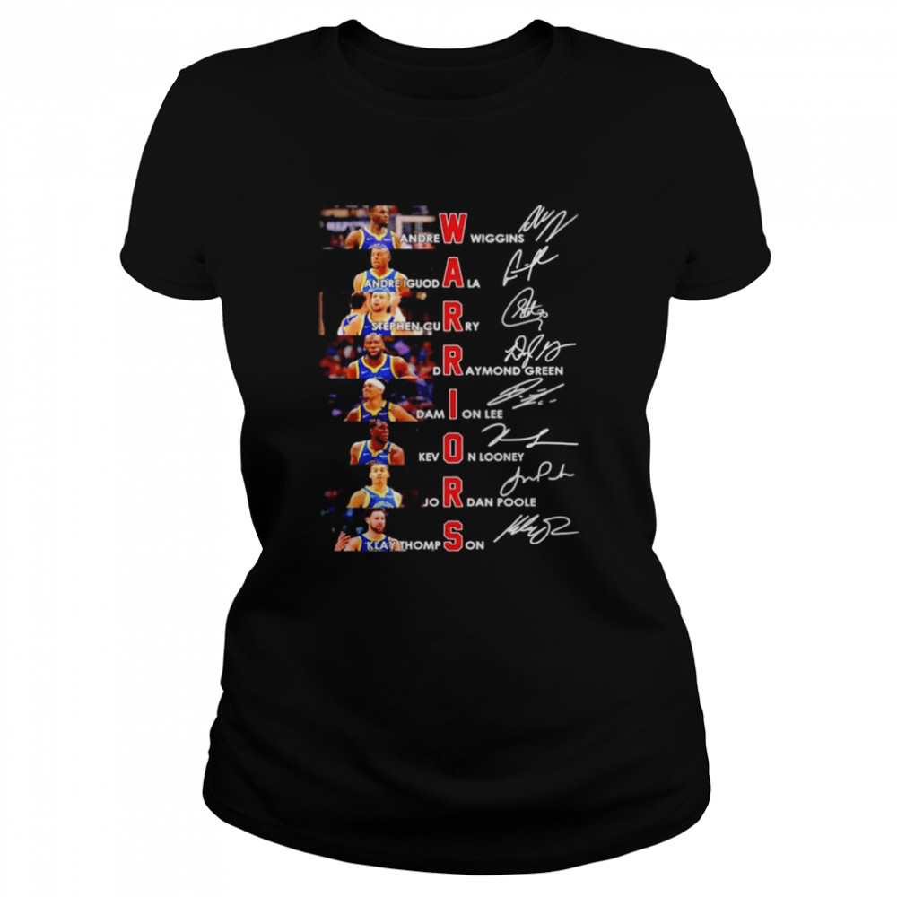 Golden State Warriors team player signatures T-shirt Classic Women's T-shirt