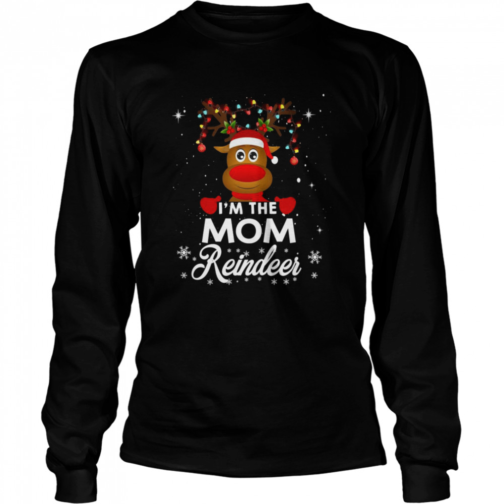 I’m The Mom Reindeer Christmas Pajamas Family Xmas Long Sleeved T-shirt