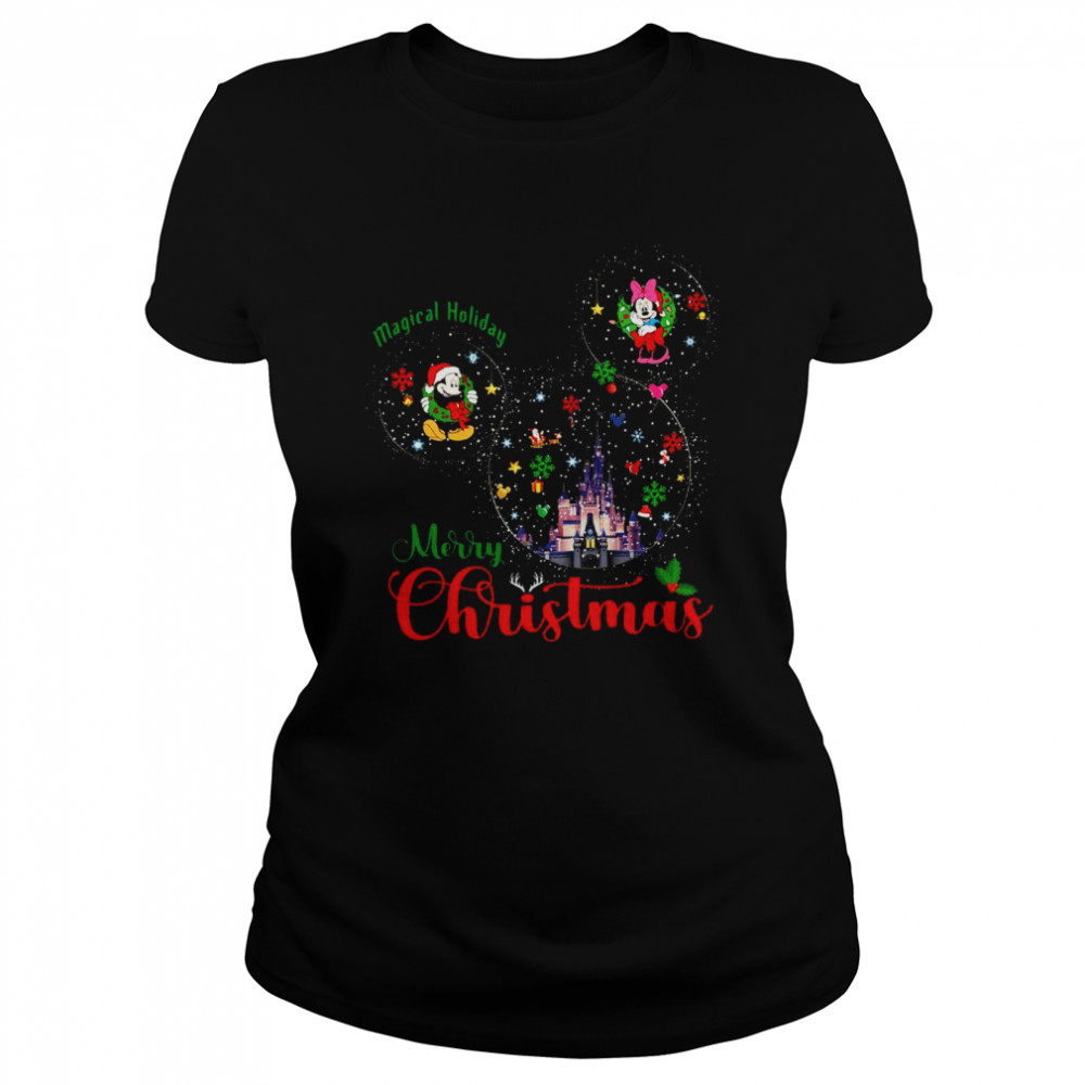 Magical holiday merry christmas disney shirt Classic Women's T-shirt