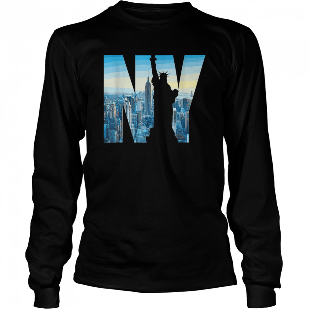News York City design NYC Statue Of Libertys Urban  Long Sleeved T-shirt