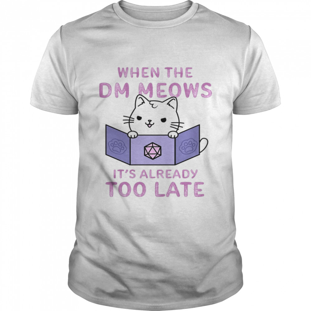 When The DM Meows It’s Already Too Late Classic Men's T-shirt