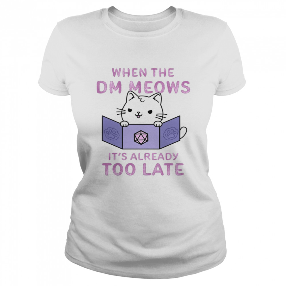 When The DM Meows It’s Already Too Late Classic Women's T-shirt