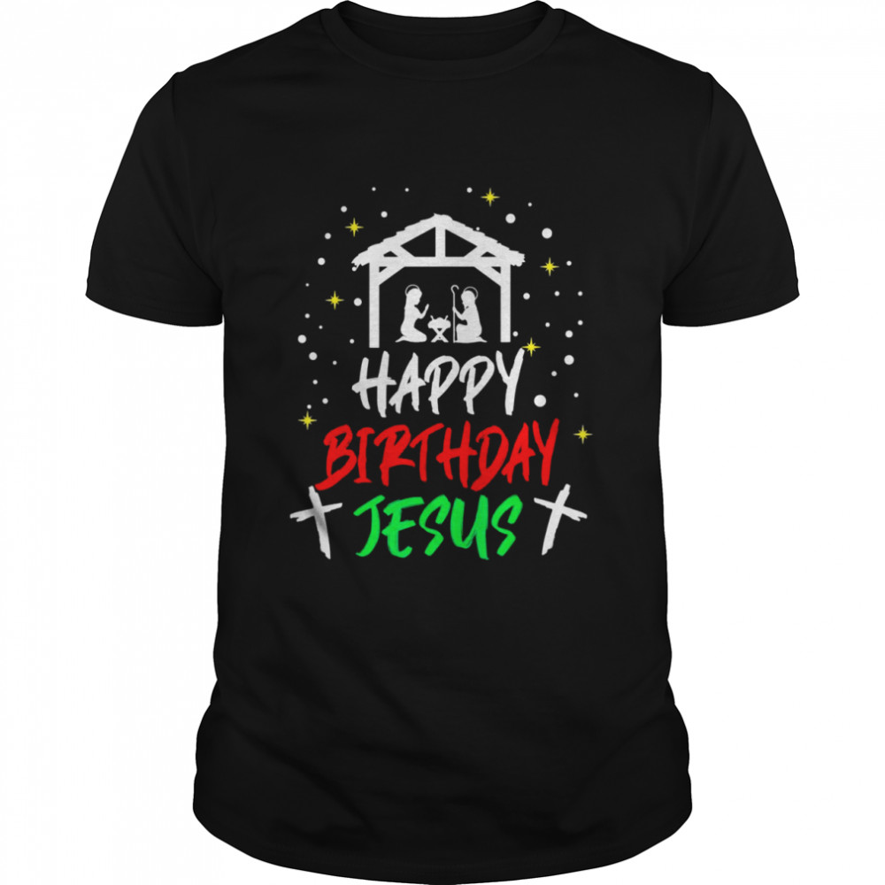 Happy Birthday Jesus Christmas  Classic Men's T-shirt