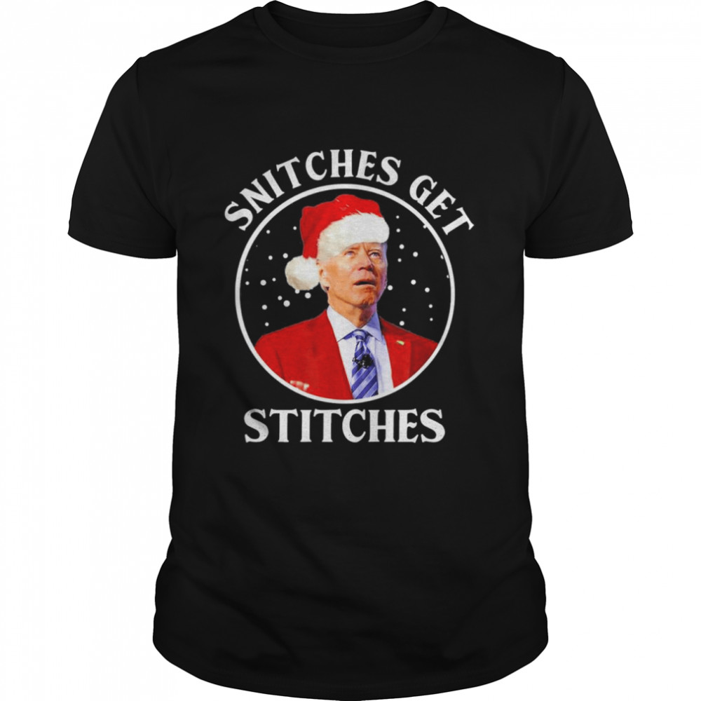 Official Joe Biden Snitches Get Stitches Christmas T- Classic Men's T-shirt
