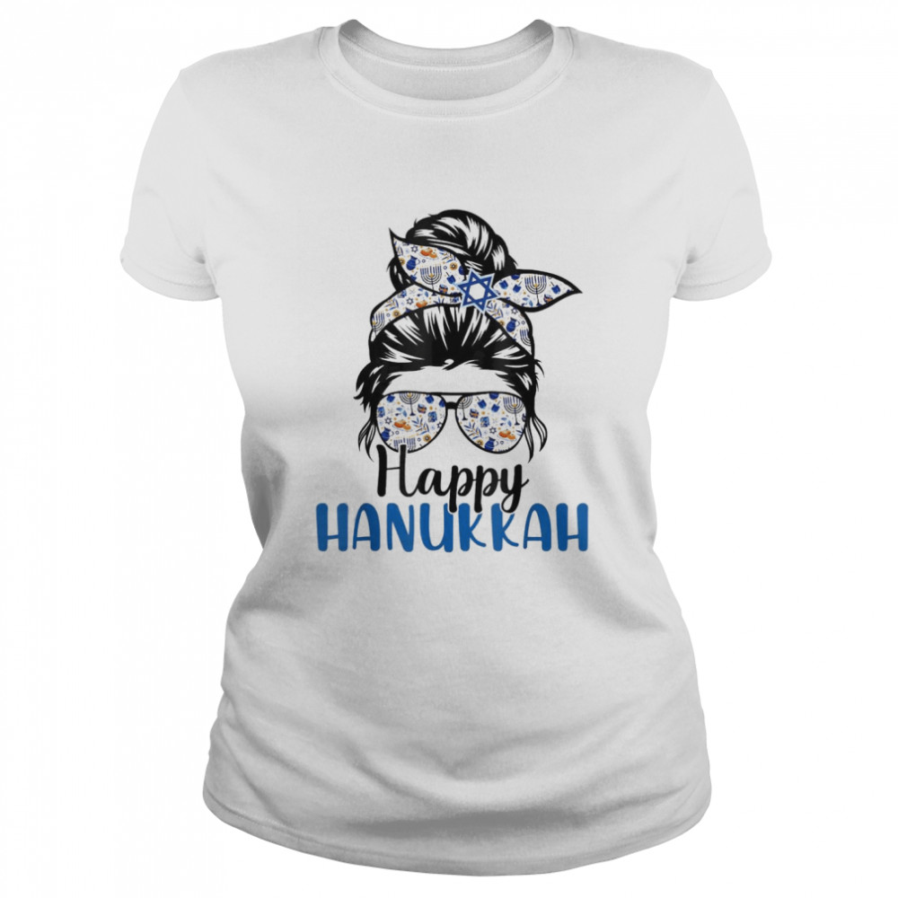 Happy Hanukkah Jewish Messy Christmas Pajama T- Classic Women's T-shirt