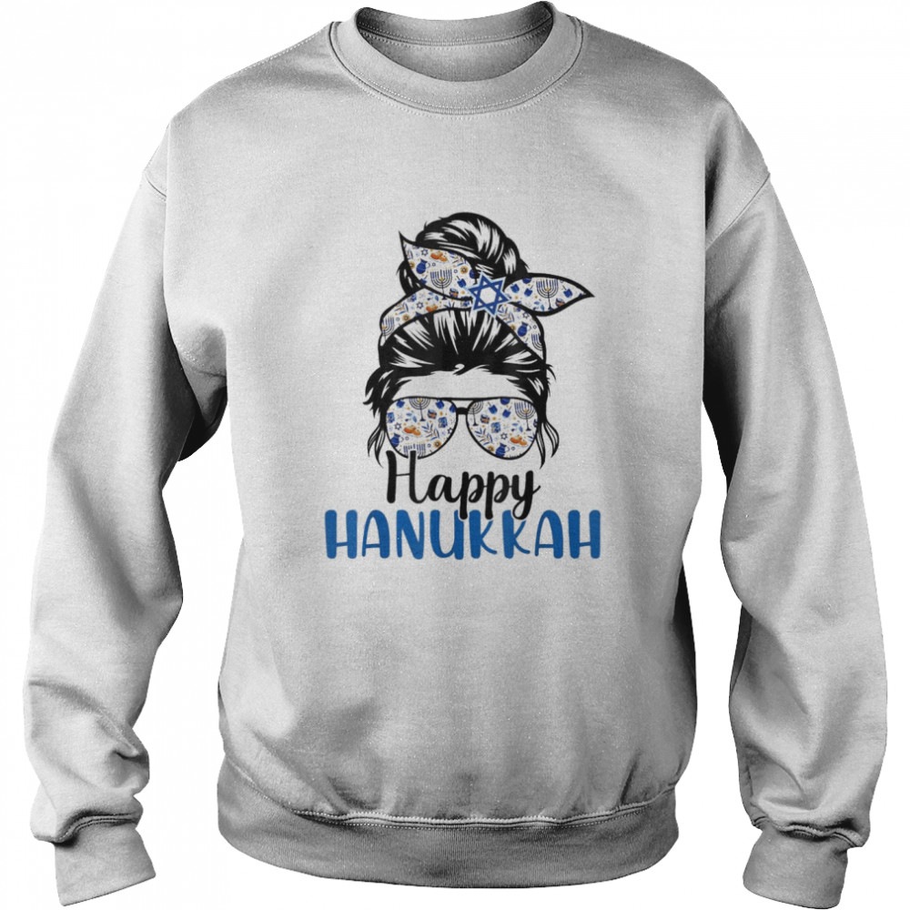 Happy Hanukkah Jewish Messy Christmas Pajama T- Unisex Sweatshirt