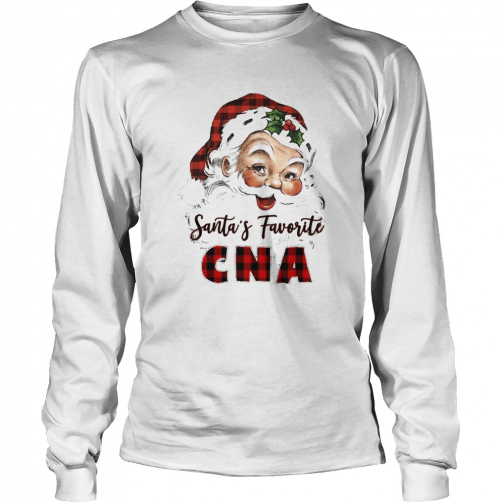 Santa’s Favorite CNA Merry Christmas Sweater Long Sleeved T-shirt